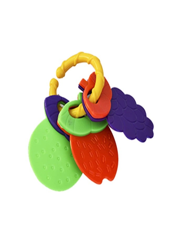 Lookool Baby Rattle Toys Set of 4 with 2 Teether - 1 Nibbler for 6 to 12 Month Babies - Multi-Color Key Rattles for Babies - Image 5